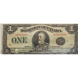 CAD 1923 $1 BILL HORSE BLANKET