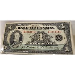 CAD 1935 $1 BILL