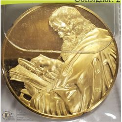 GOLD PLATED SILVER COIN 333GRAMS