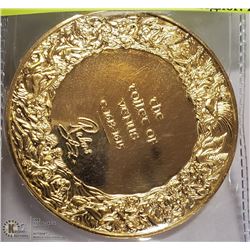 GOLD PLATED SILVER COIN 333GRAMS