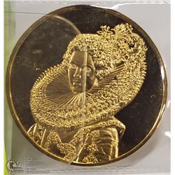 GOLD PLATED SILVER COIN 333GRAMS