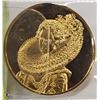 Image 1 : GOLD PLATED SILVER COIN 333GRAMS