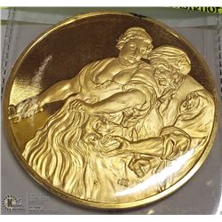 GOLD PLATED SILVER COIN 333GRAMS