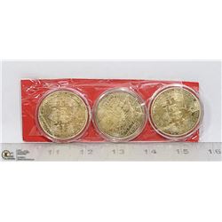 3 BIT COIN MEDALLIANS