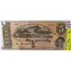 Image 1 : 1864 SERIES- D CONFEDERATE $5 BILL 7'' X 3''