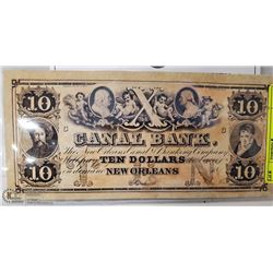 'DJANGO'' SCREEN USED CANAL BANK $10 NOTE