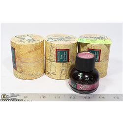 3 BOTTLES OF BORDEAUX INK FOR FOUNTAIN PEN AND
