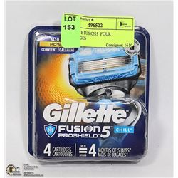 GILLETTE FUSION5  FOUR CATRIDGES