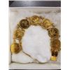 Image 1 : 24KT GOLD $2.50 COINS BRACELET (COIN VALUE IS