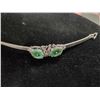 Image 1 : 18K GOLD DIAMOND & LIGHT JADE BRACELET