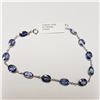 Image 1 : 48) 14KT WHITE GOLD SAPPHIRE BRACELET.