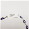 Image 3 : 48) 14KT WHITE GOLD SAPPHIRE BRACELET.