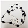 Image 1 : 36) 10KT WHITE GOLD SAPPHIRE NECKLACE