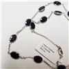 Image 2 : 36) 10KT WHITE GOLD SAPPHIRE NECKLACE