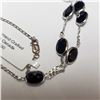 Image 3 : 36) 10KT WHITE GOLD SAPPHIRE NECKLACE