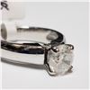 Image 2 : 33) 18KT WHITE GOLD DIAMOND SOLITAIRE RING. SIZE 5