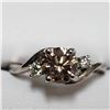 Image 1 : 40) 14KT WHITE GOLD FANCY COLORED DIAMOND RING