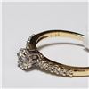 Image 2 : 49) 18KT YELLOW GOLD DIAMOND RING. SIZE 6
