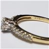 Image 3 : 49) 18KT YELLOW GOLD DIAMOND RING. SIZE 6