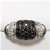 Image 1 : 37) 14KT WHITE GOLD FANCY COLOR BLACK DIAMOND RING
