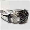Image 2 : 37) 14KT WHITE GOLD FANCY COLOR BLACK DIAMOND RING