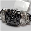 Image 3 : 37) 14KT WHITE GOLD FANCY COLOR BLACK DIAMOND RING