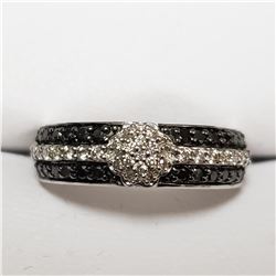 38) 18KT WHITE GOLD FANCY COLORED BLACK DIAMOND