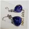 Image 2 : 31) 14KT WHITE GOLD PAIR OF TANZANITE & DIAMOND