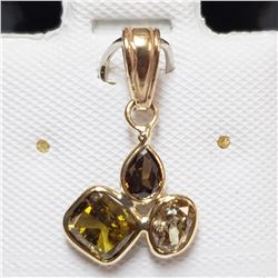 44) 14KT YELLOW GOLD FANCY CUT & COLORED DIAMOND