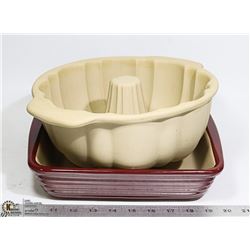 TWO (2) PAMPERED CHEF STONEWARE