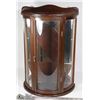 Image 1 : WOOD WALL HANGING DISPLAY CABINET 19" X 12"