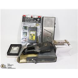 BOX OF ESTATE ASSORTED ELECTRONICS AND TOOLS