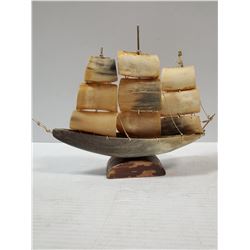 DECORATIVE SHIP MADE OF BONE