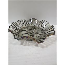 CARNIVAL GLASS RIBBON EDGE PLATE