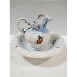 CERAMIC WASH BASIN AND JUG