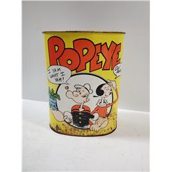 VINTAGE POPEYE METAL TRASH BIN
