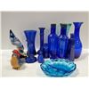 Image 1 : FLAT OF COBALT BLUE DECORATIVE GLASS AND MORE
