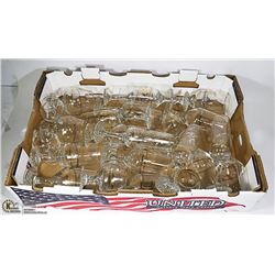 BOX OF GOLD TRIMMED OLYMPIC GLASSES