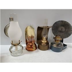 GROUP OF 4 COLLECTIBLE OIL LANTERNS