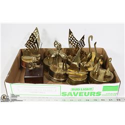 9 BRASS MUSIC BOXES