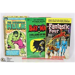 3 COMIC POCKETBOOK INCL. HULK / FANTASTIC 4 AND