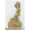 Image 1 : 7" TOILET BRASS BATHROOM SIGN PEEING BOY