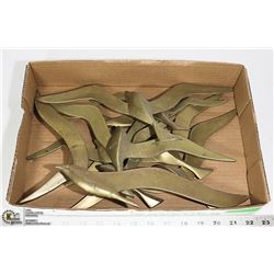 9 BRASS FLOCKING BIRDS WALL DECOR