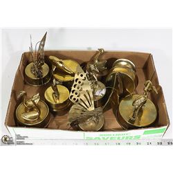 9 BRASS MUSIC BOXES INCL. UNICORNS AND MORE