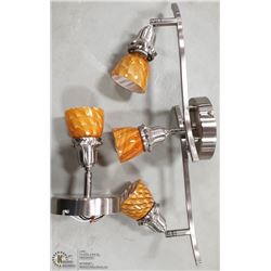 3 LAMP BATHROOM OR BEDROOM WALL MOUNT 120 VOLT