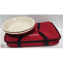 ANCHOR HOCKING COMPANY/ TWO GLASS PIE PLATE