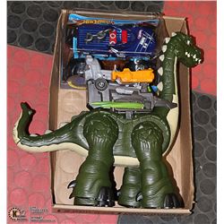 HOT WHEELS MONSTER TRUCK WITH DINOSAUR TOY