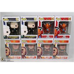 LOT OF 8 VARIOUS FUNKO POP FIGURES