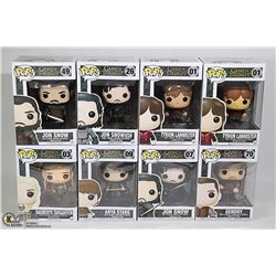 LOT OF 8 GAME OF THRONES FUNKO POP FIGURES