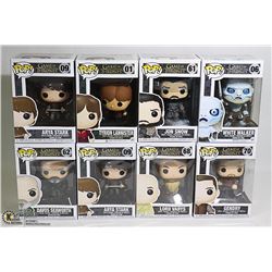 LOT OF 8 GAME OF THRONES FUNKO POP FIGURES